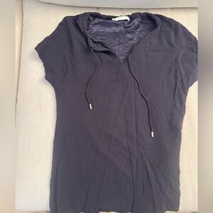 Hugo Boss Women’s Dark Blue Short-Sleeve Blouse